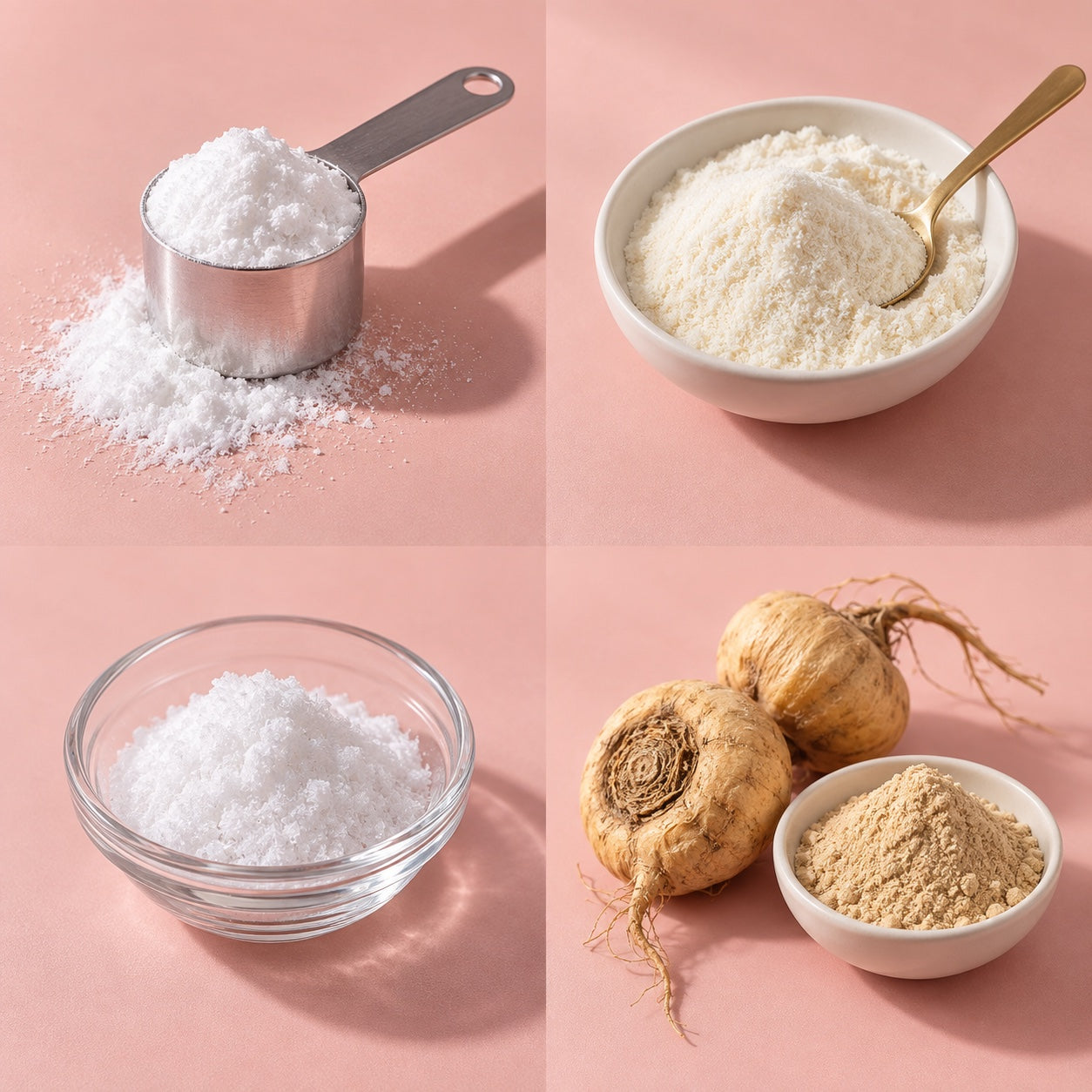 Illustrative creatine, collagen, amino acid and maca ingredients