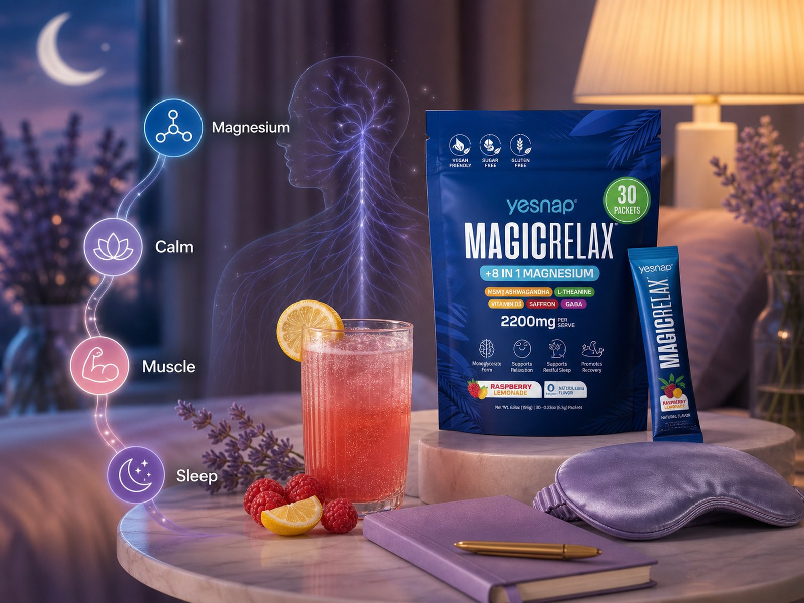 Magnesium calm nervous system pathway