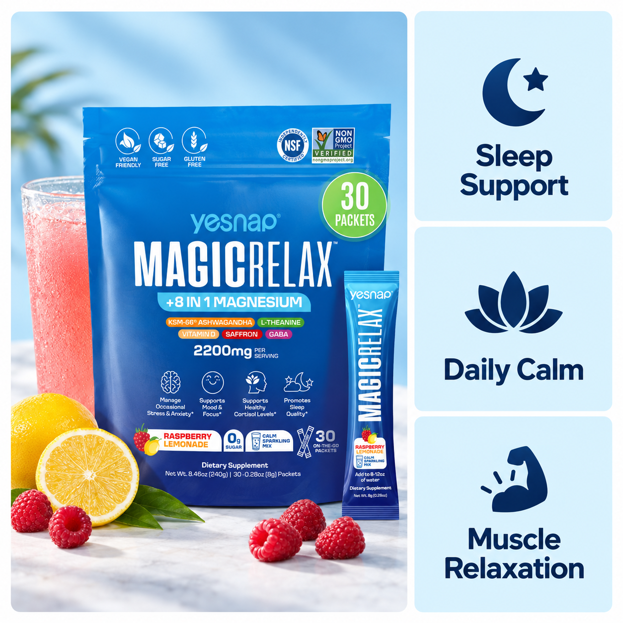 Yesnap Magnesium with key benefits